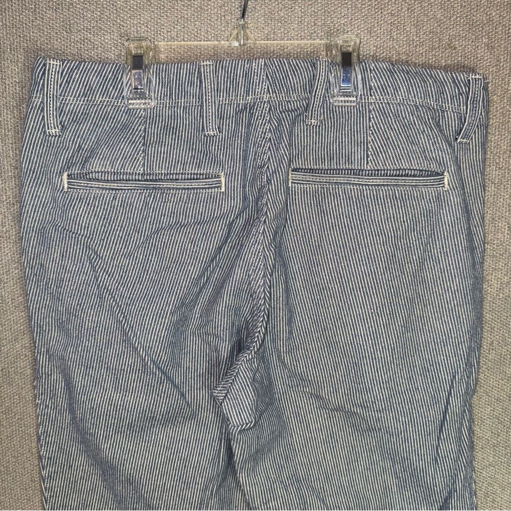 GAP size 29 x 30 slim vintage railroad stripe Blue and White Striped Pants - Picture 5 of 8